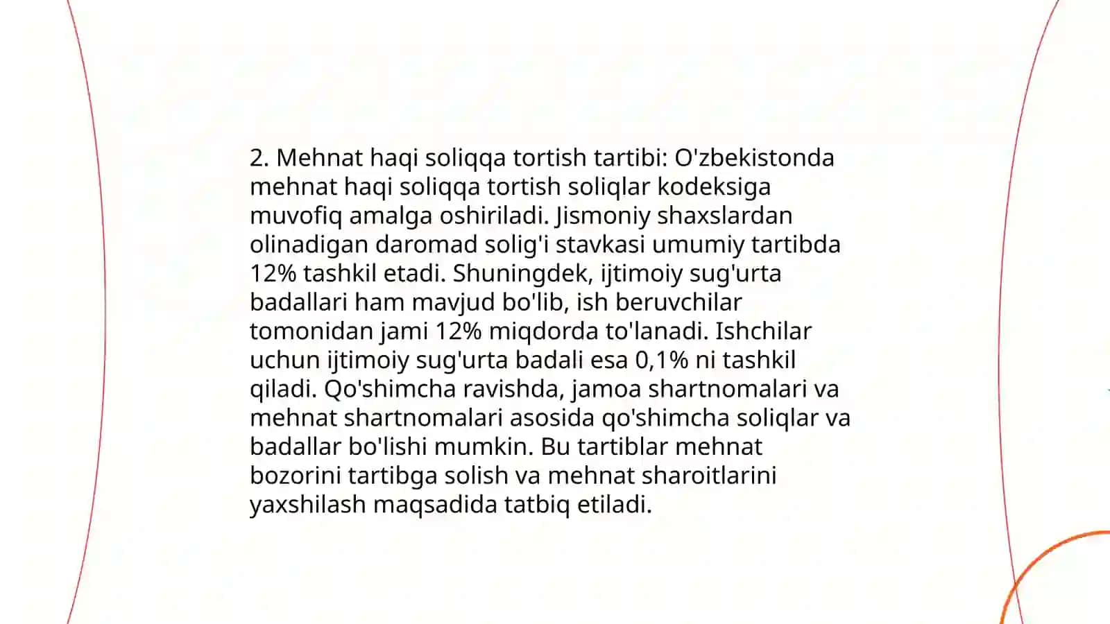 Jismoniy shaxslarning mehnat xaqqi va unga tenglashtirilgan daromadlarni soliqqa tortish tartibi 4