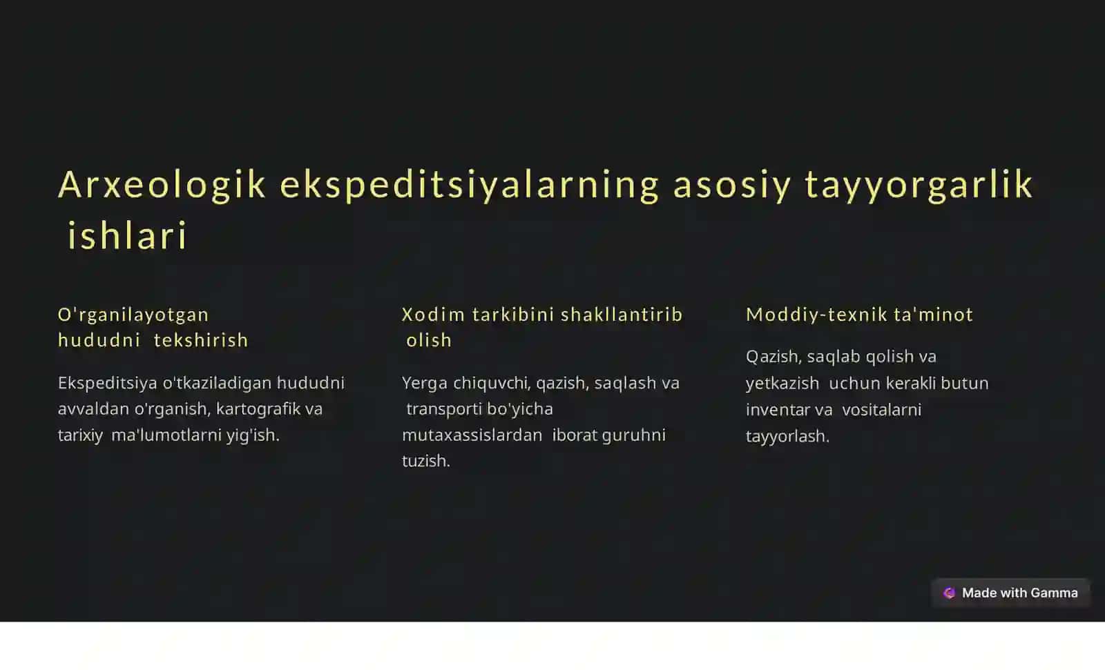 Arxeologiya fanidan tayorlagan taqdimot 4