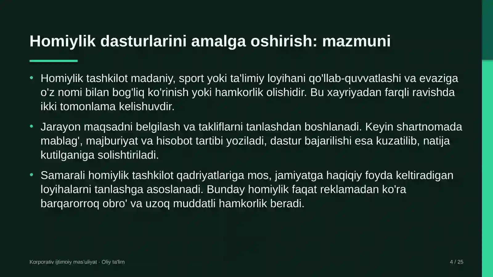 sanoat qurilishida homiylik dasturlarini amalga oshirish 9146 4