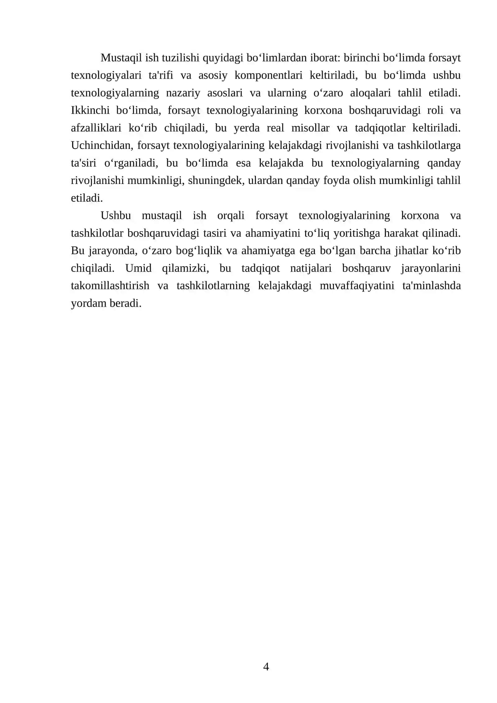 Forsayt texnalogiyasining asosiy korxona va tashkilotlar boshqaruvidagi tasiri 4
