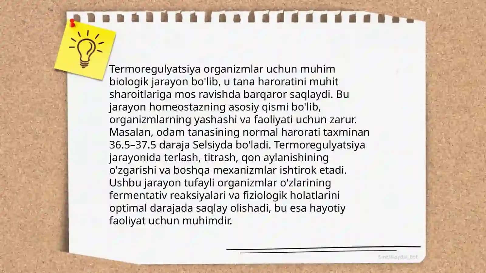 Organızmda ıssıqıqnıng fızıkavıy va kımyovıy yo'l bılan boshqarılıshı 4