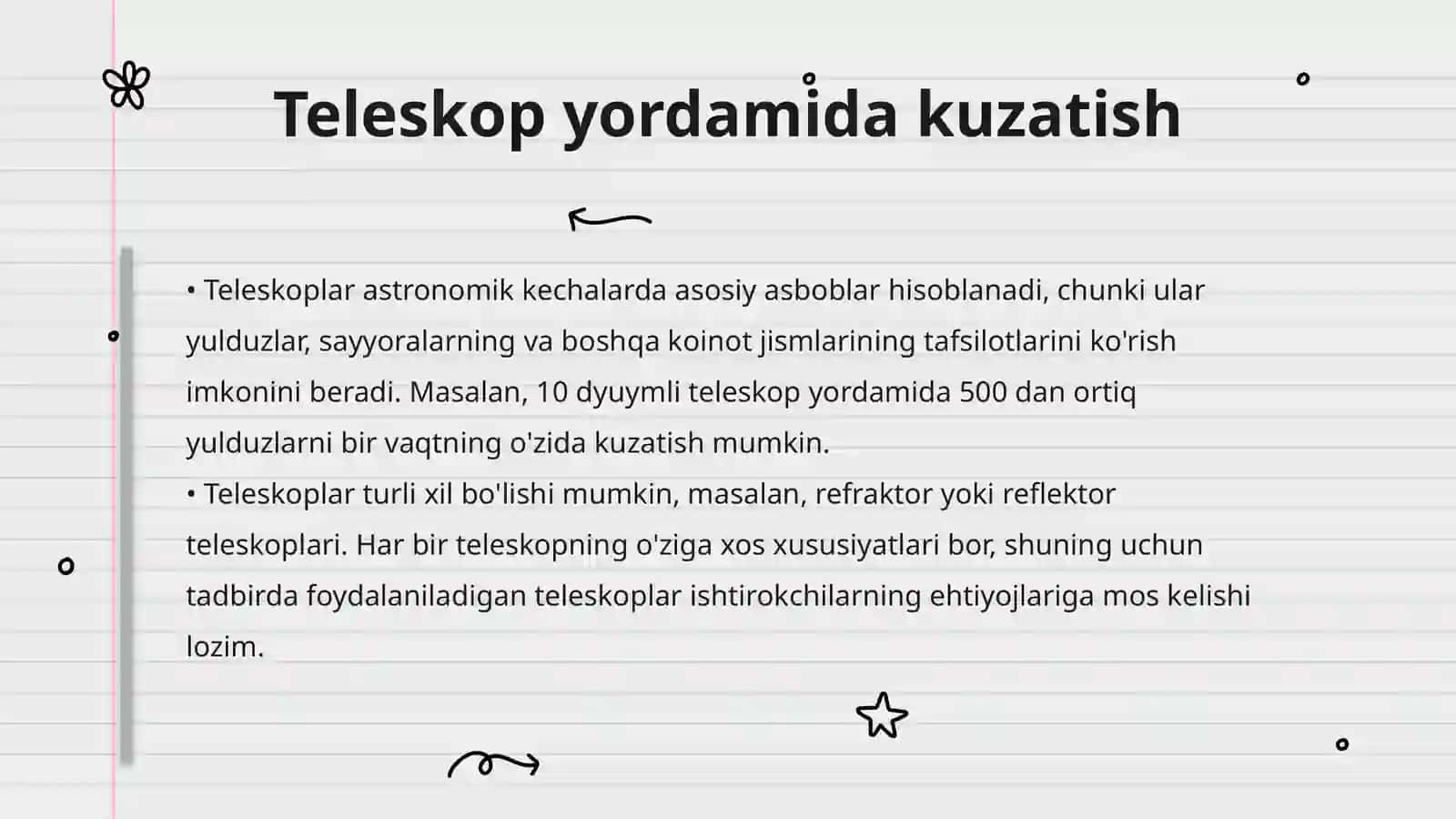 Astronomiyadan oʻtkaziladigan kechalar va ularni tashkil qilish 4