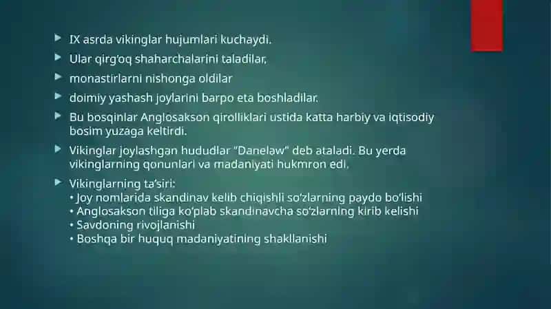IX–XI asrlarda Angliya 4