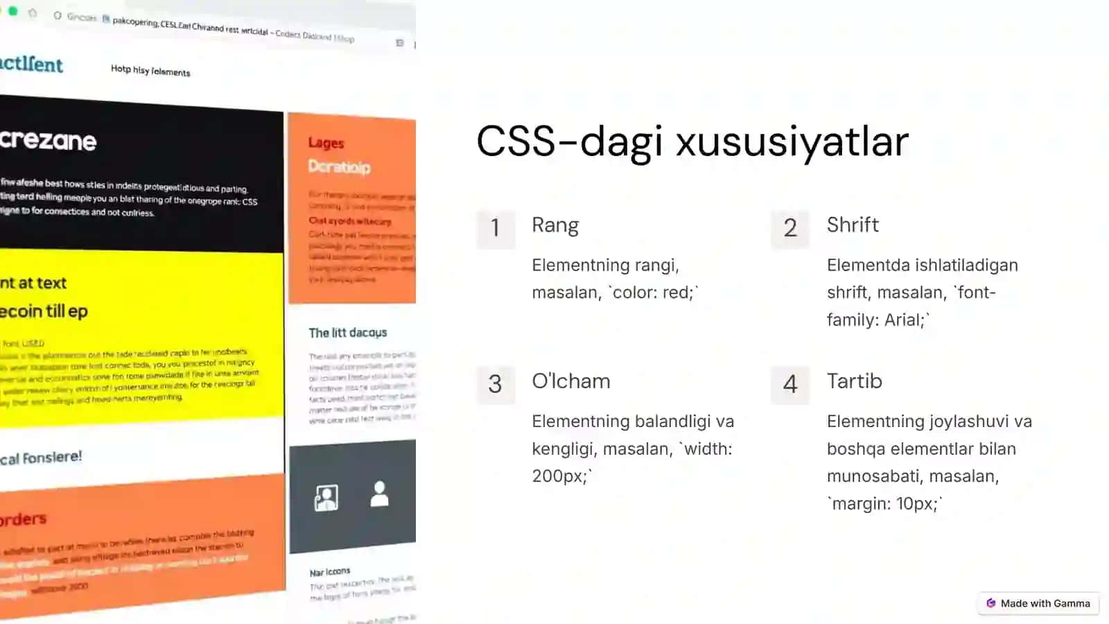 CSS Sintaksisi: Veb-saytlarni dizayn qilish uchun kuchli vosita 4