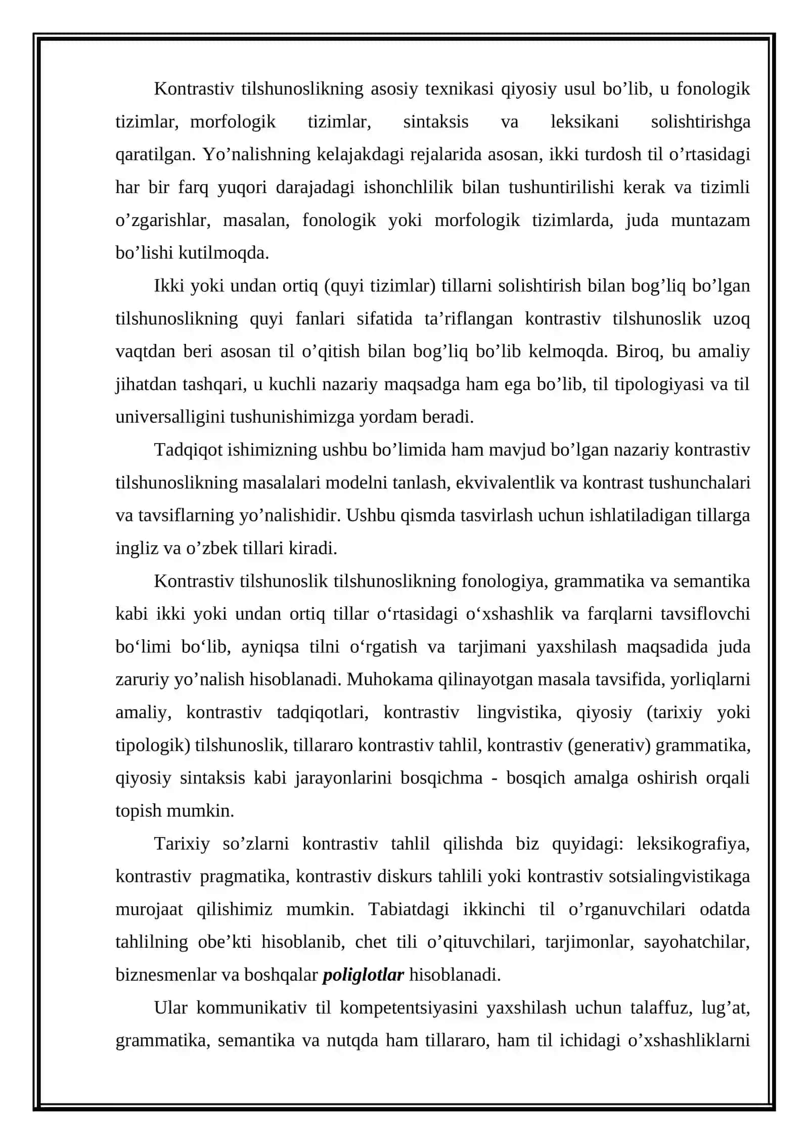 INGLIZ VA OZBEK TILIDAGI ARXAIK SOʻZLAR 4