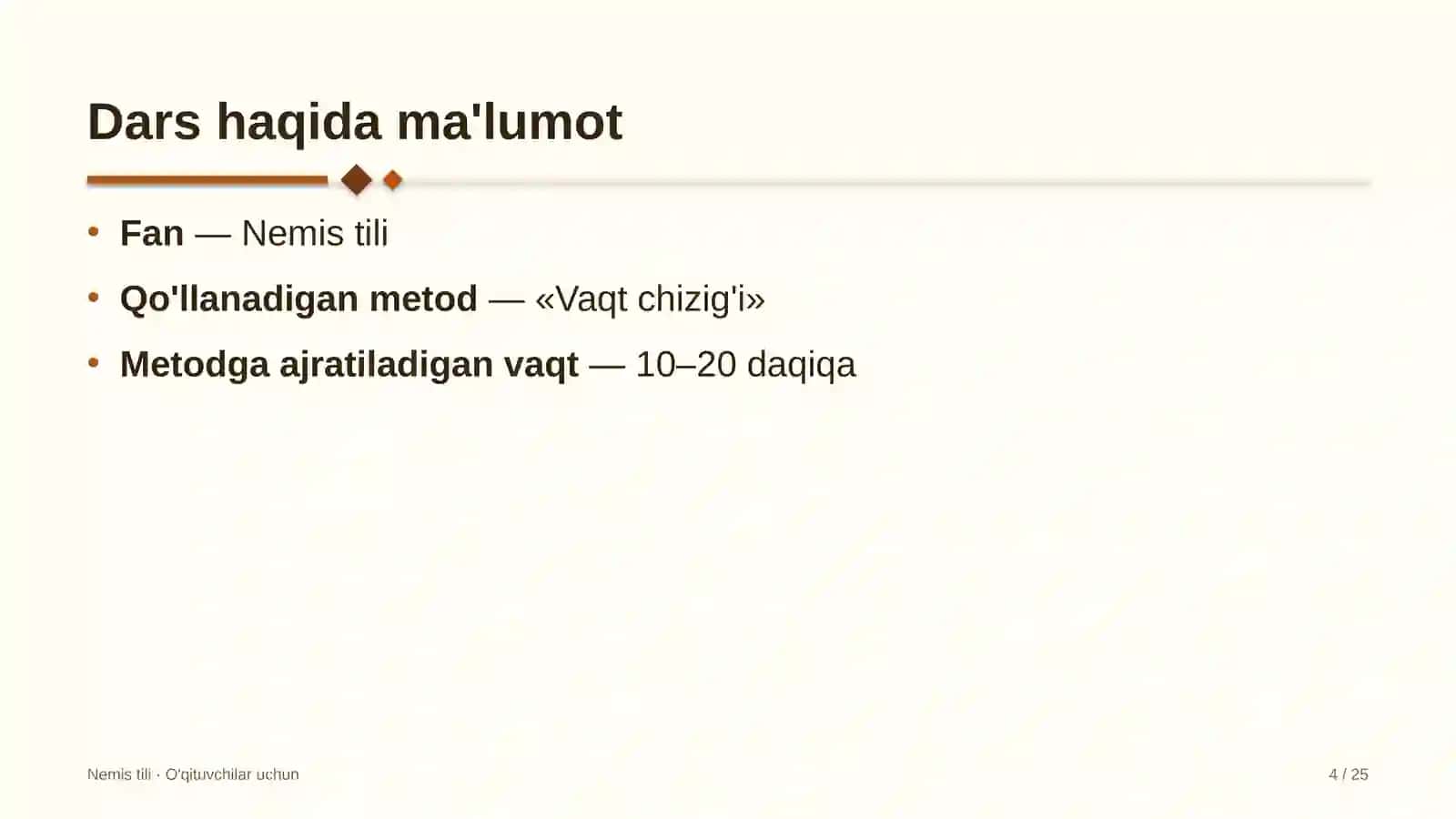 nemis tili darslarida vaqt chizig'i metodidan foydalanish 1532 4
