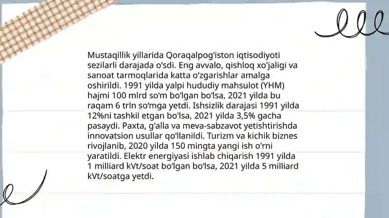 Mustaqillik yillarida Qoraqalpogʻiston respublikasi 4