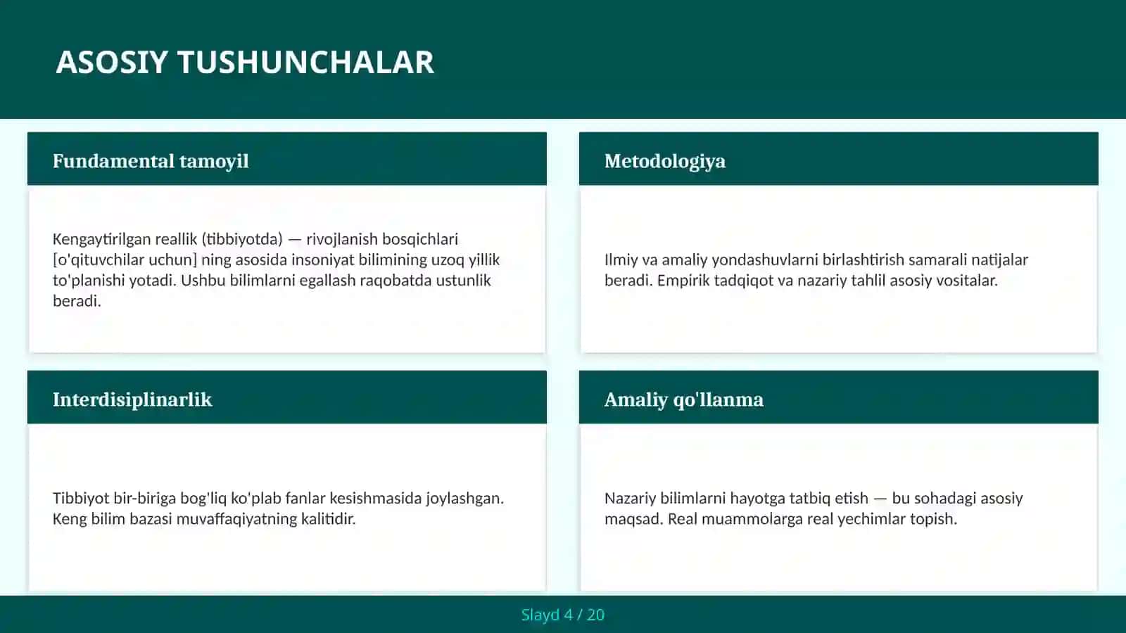 Kengaytirilgan reallik (tibbiyotda) — rivojlanish bosqichlari [o'qituvchilar uchun] 4