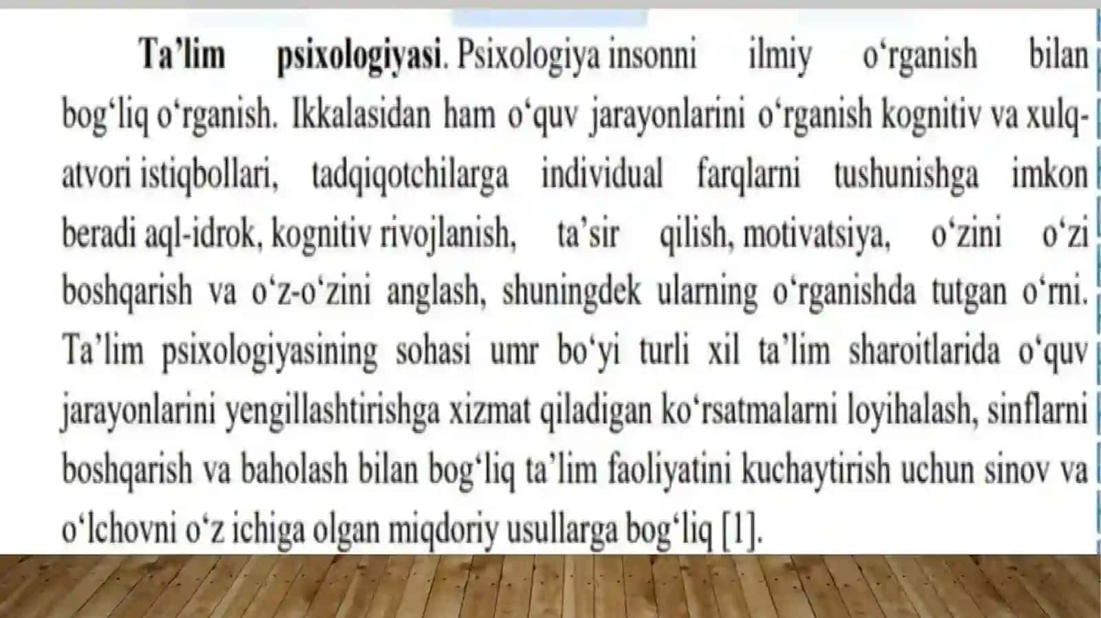 Psixologiyaning zamonaviy tendensiyalari 4
