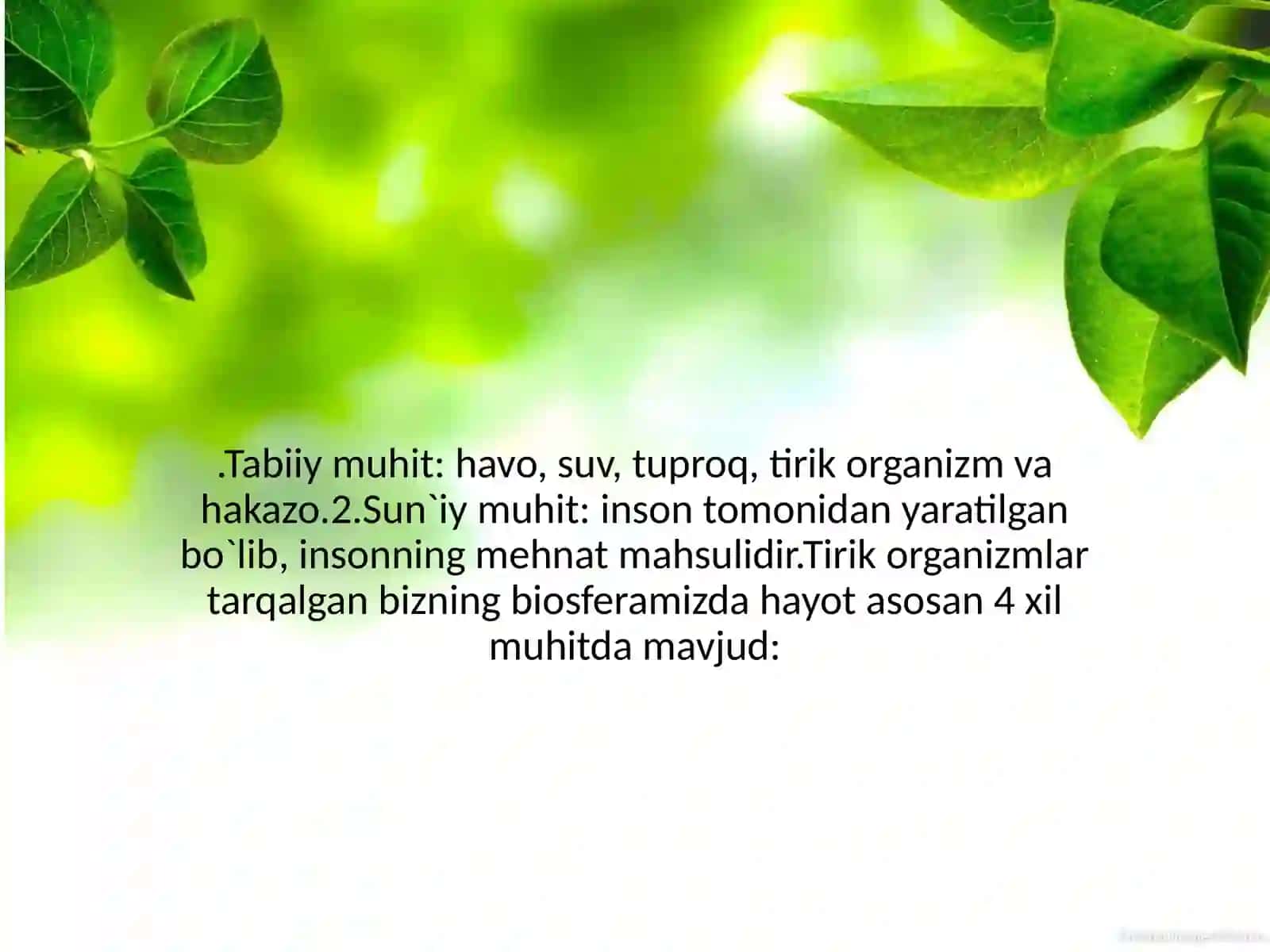 Tabiiy faktorlar ta'sirida inson organizmida paydo bo'ladigan ko'rsatkichlar 4