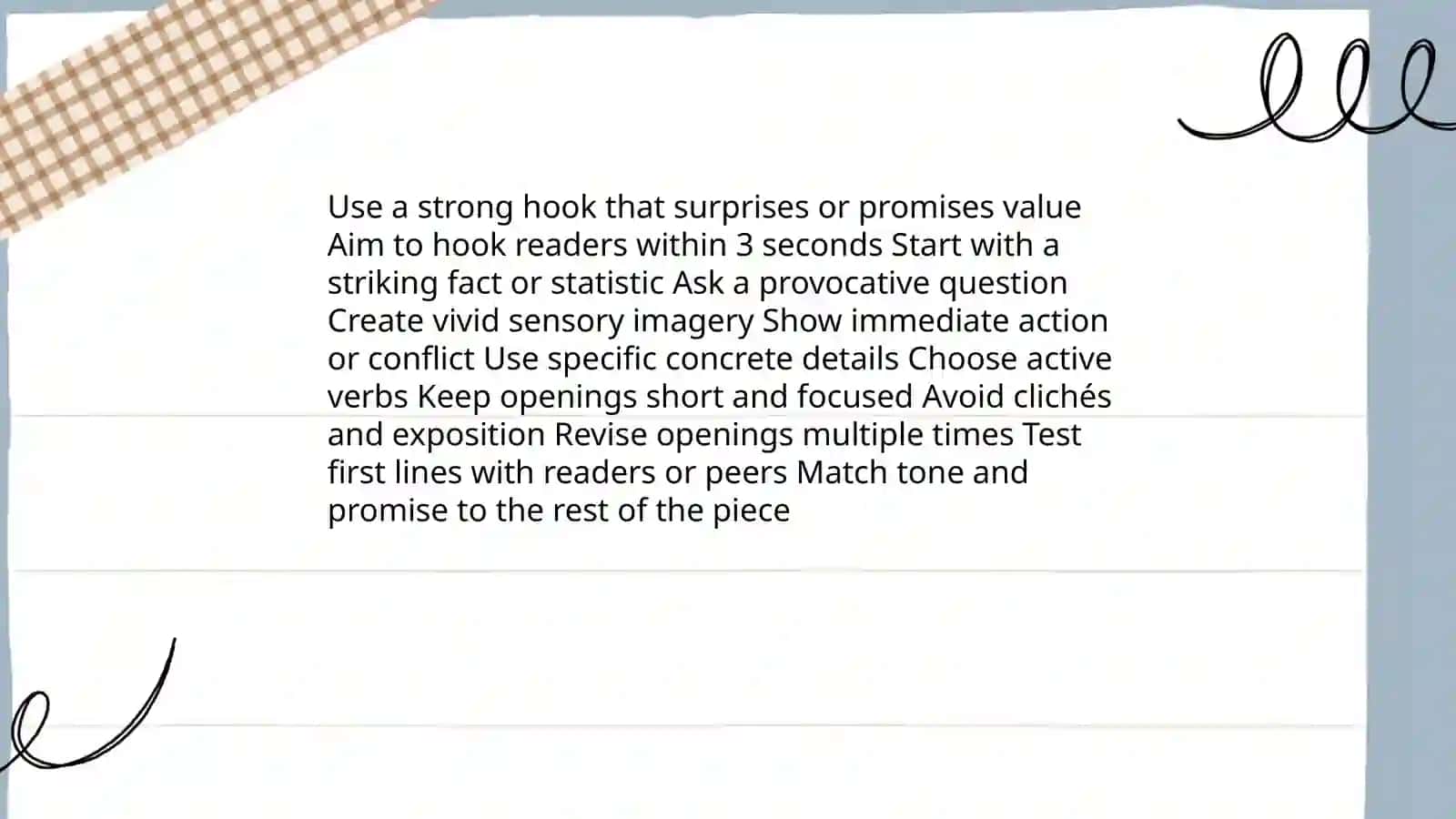 Attracting reader's attention 4