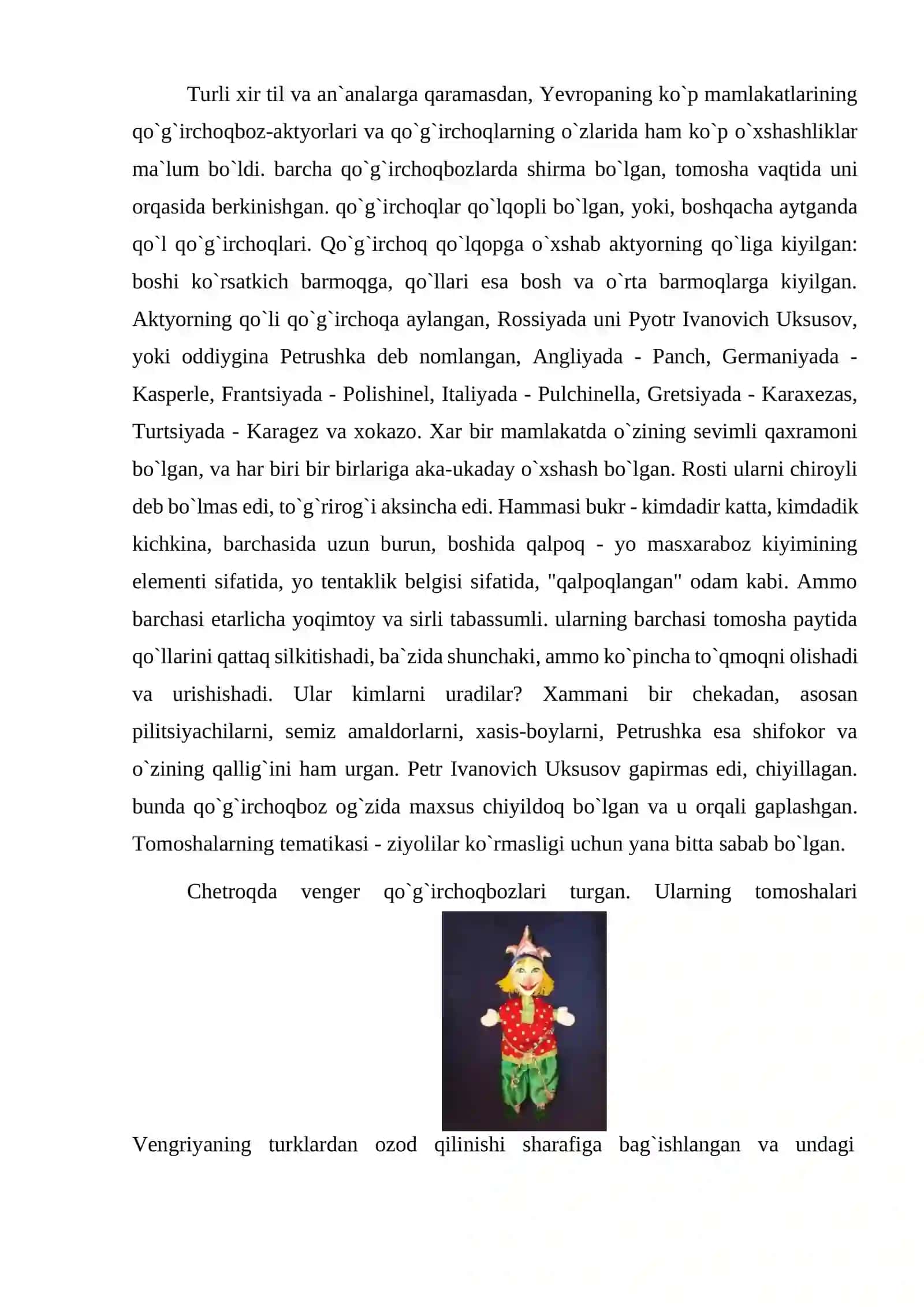 Qo‘g‘irchoq teatrining paydo bo‘lishi, tarixiy ildizlari va tarbiyaviy ahamiyati texnologik asoslarda yoritish 4