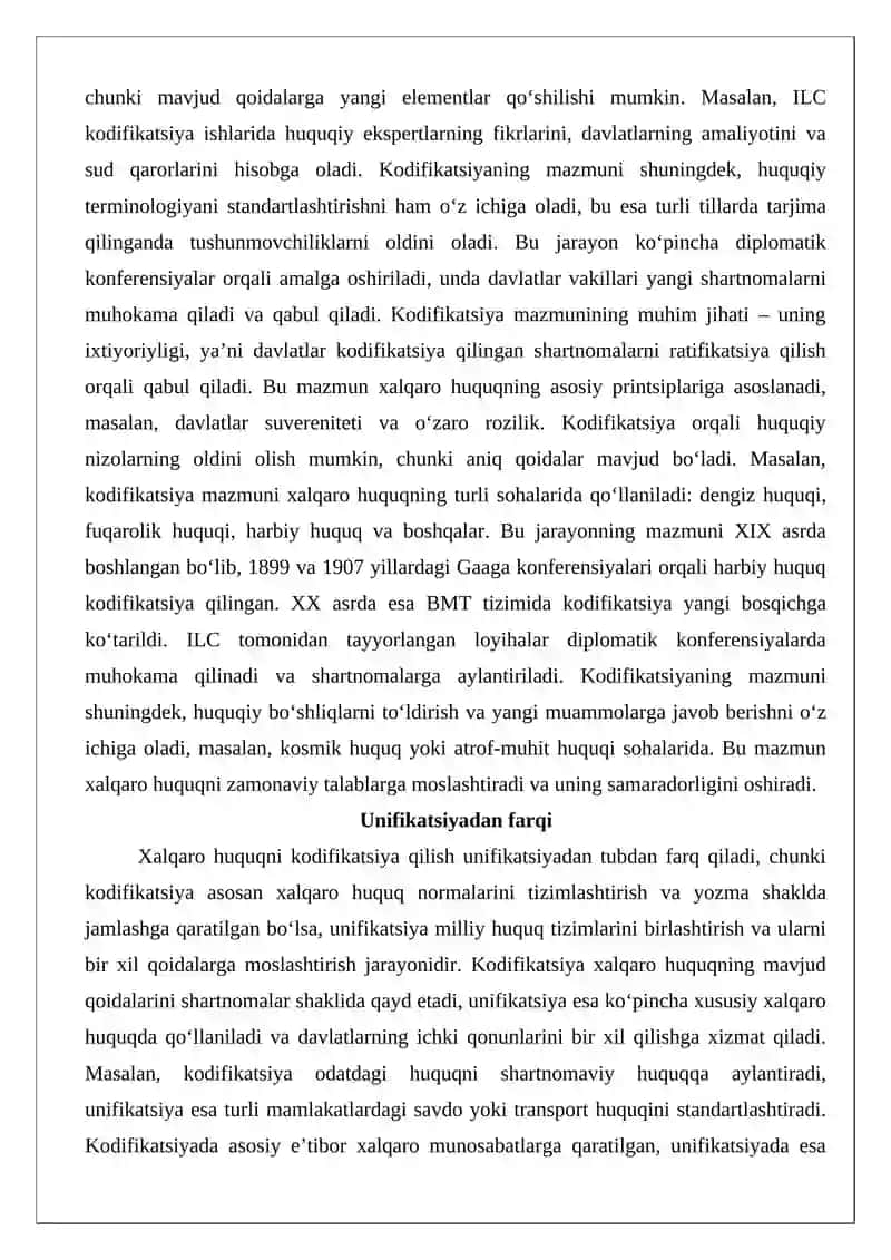 Xalqaro huquqni kodifikatsiya qilish 4