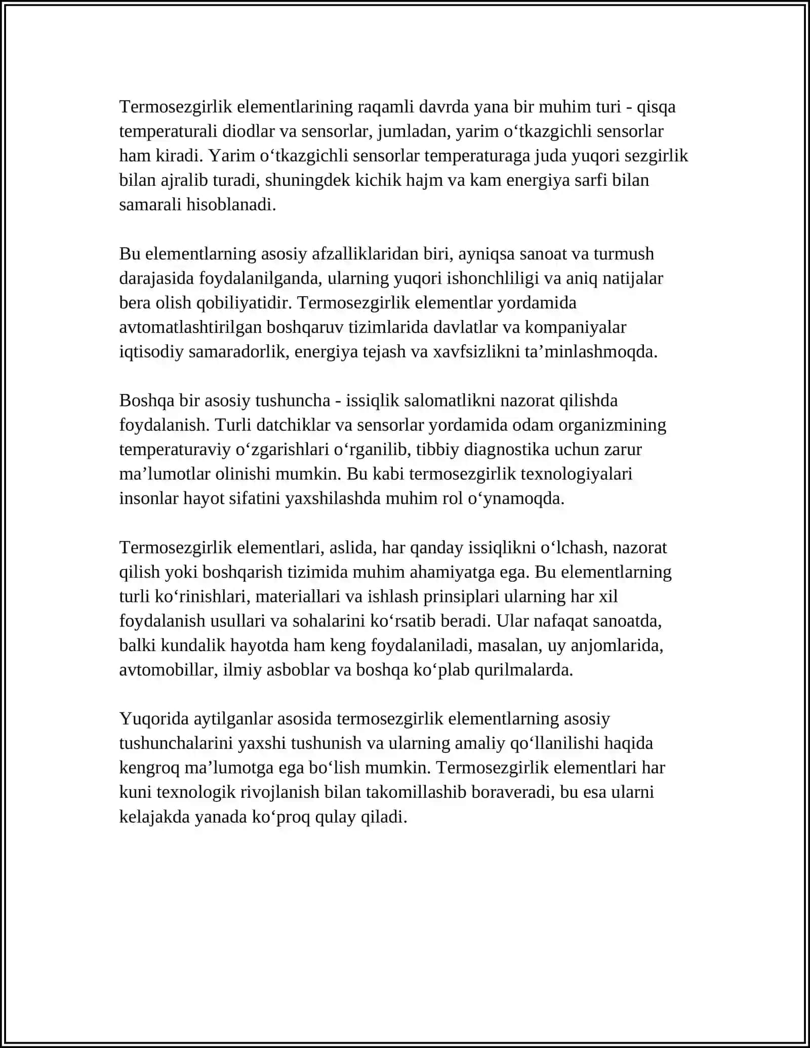 TERMOSEZGIRLIK ELEMENTLARING HARAKTERISTIKALARI 4