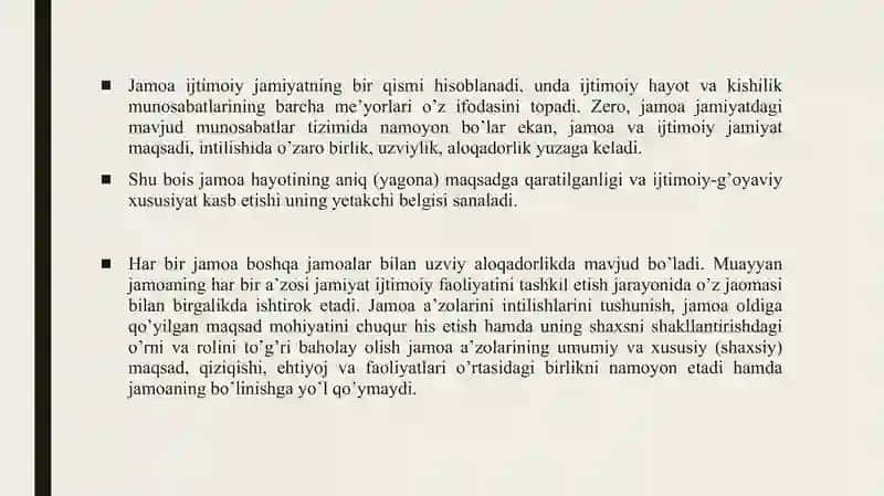 Jamoa va uning shakllanishi 4