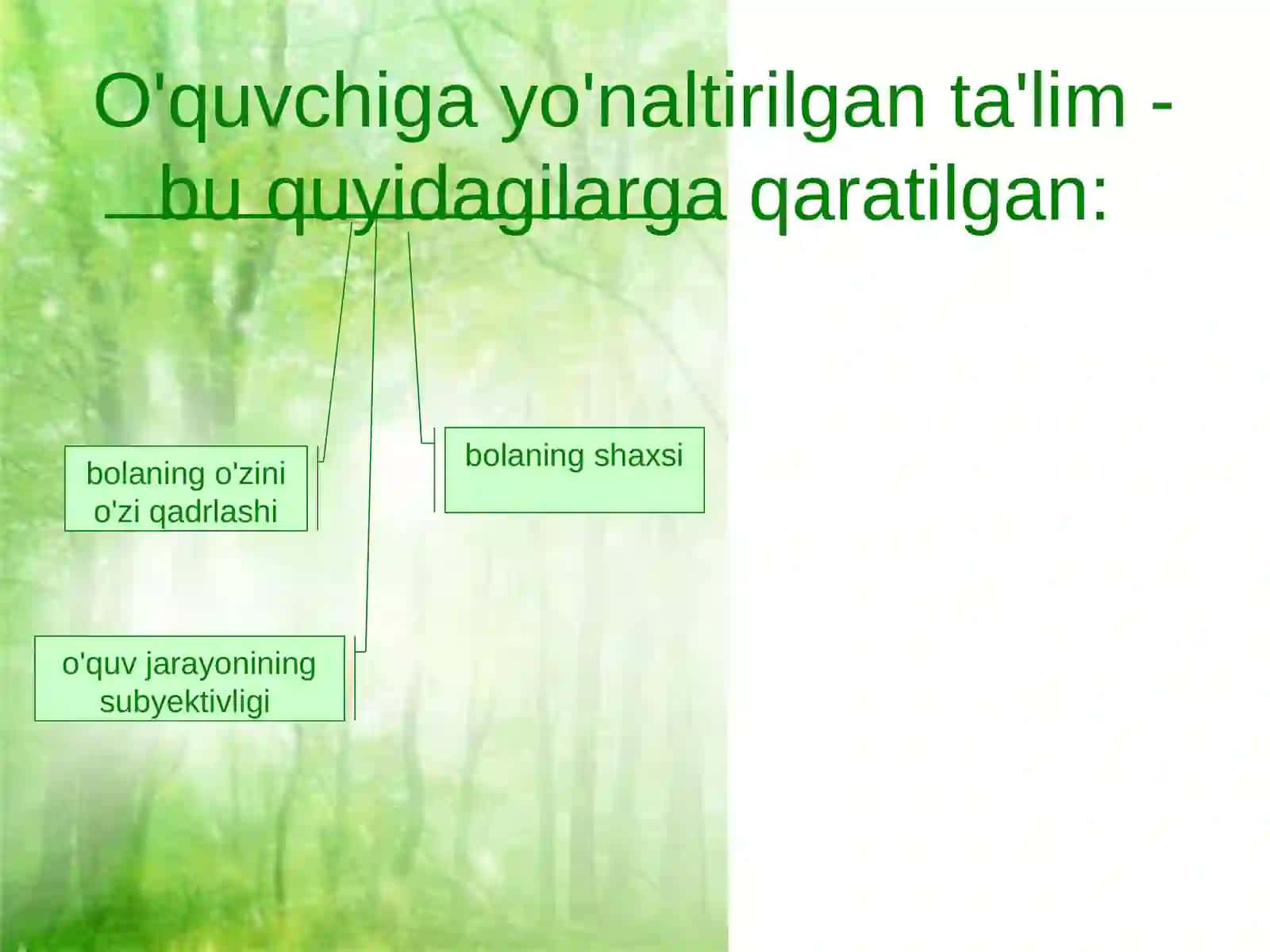 Asosiy pedagogik yondashuvlar (konsepsiyalar) va ulardanboshlang‘ich ta’limda foydalanish 4