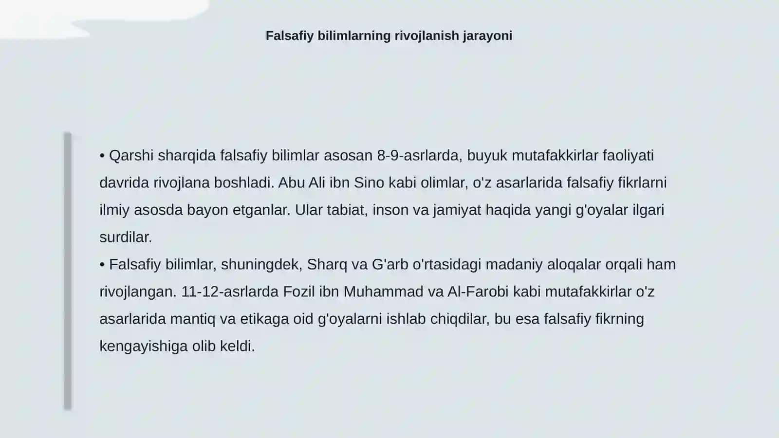 Qarshi sharqda asotiriy tasavvurlar va falsafiy bilimlarning shakllanishi 4
