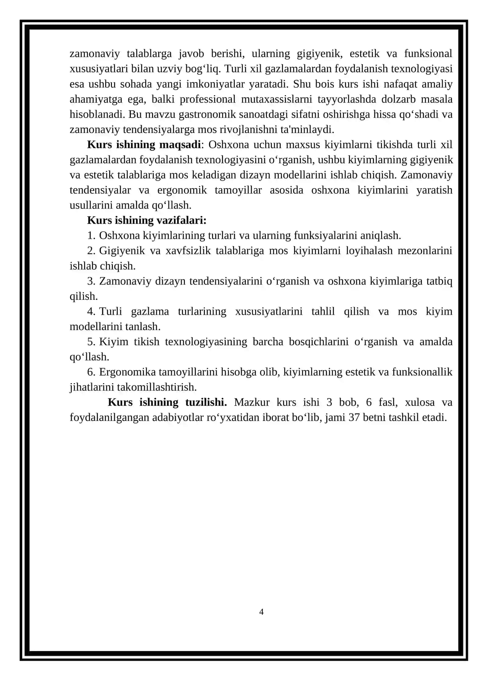 "Turli xildagi gazlamalardan oshxona uchun maxsus kiyimlar tikish" 4