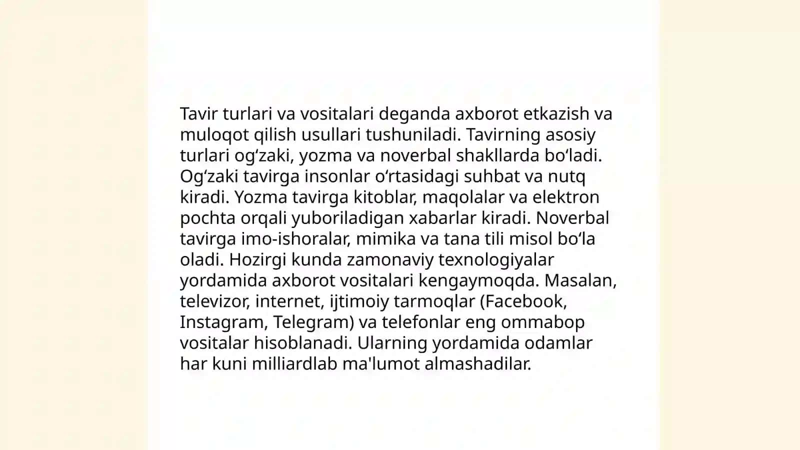 Tilning ifoda - tavir vositalari 4