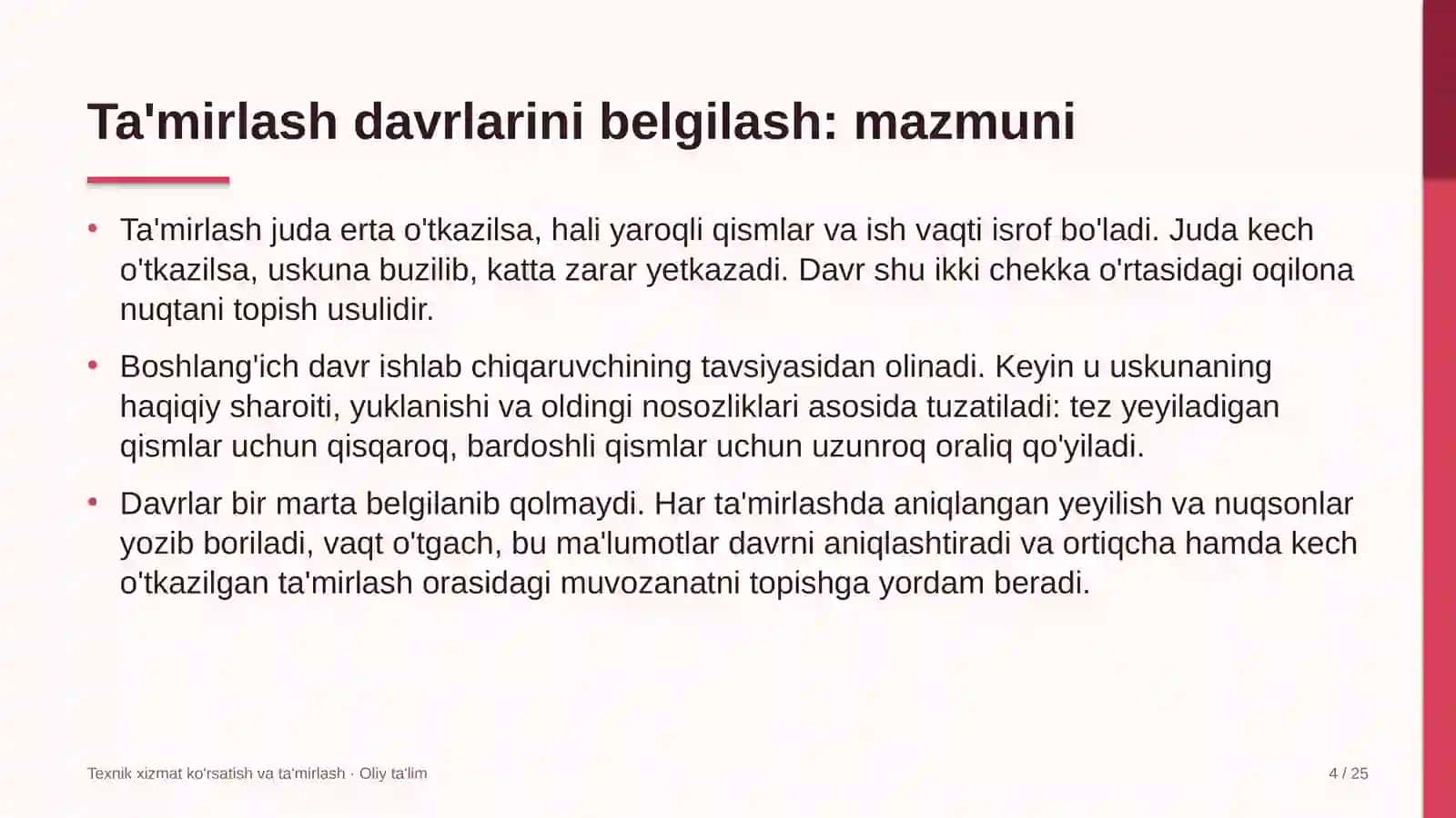 avtovokzallarda uskunalarni ta'mirlash davrlarini belgilash 3388 4