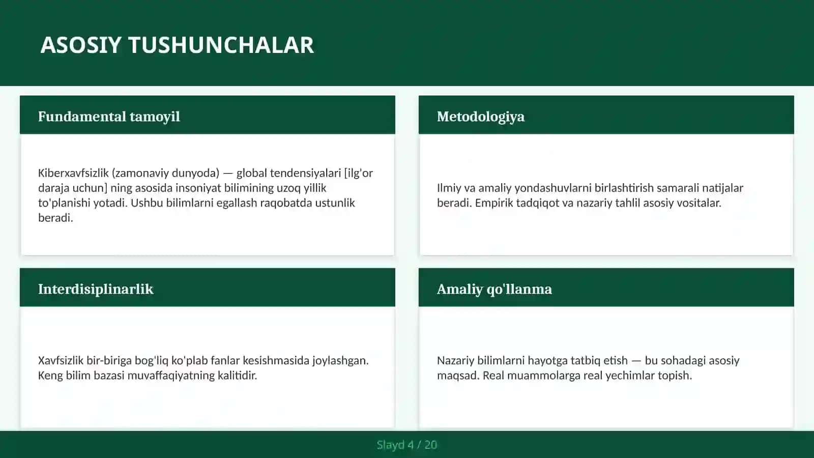 Kiberxavfsizlik (ZAMONAVIY DUNYODA) — GLOBAL TENDENSIYALARI [ILG'OR DARAJA UCHUN] 4