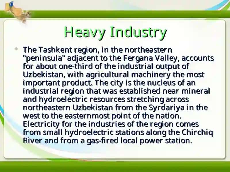 Secondary Industries of Uzbekistan 4