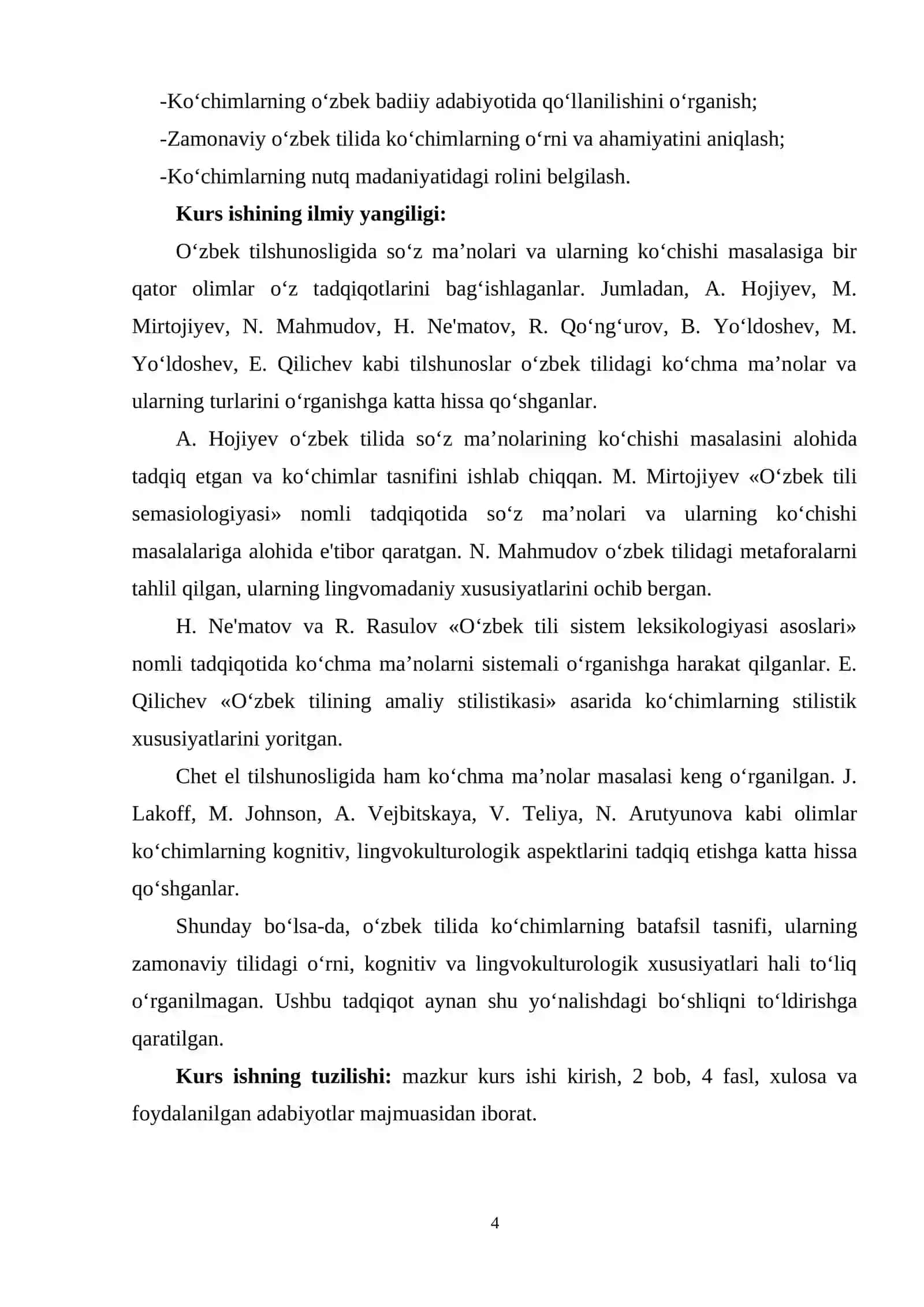 O'zbek tilida so'z ma'nolari. Ko'chimlar 4
