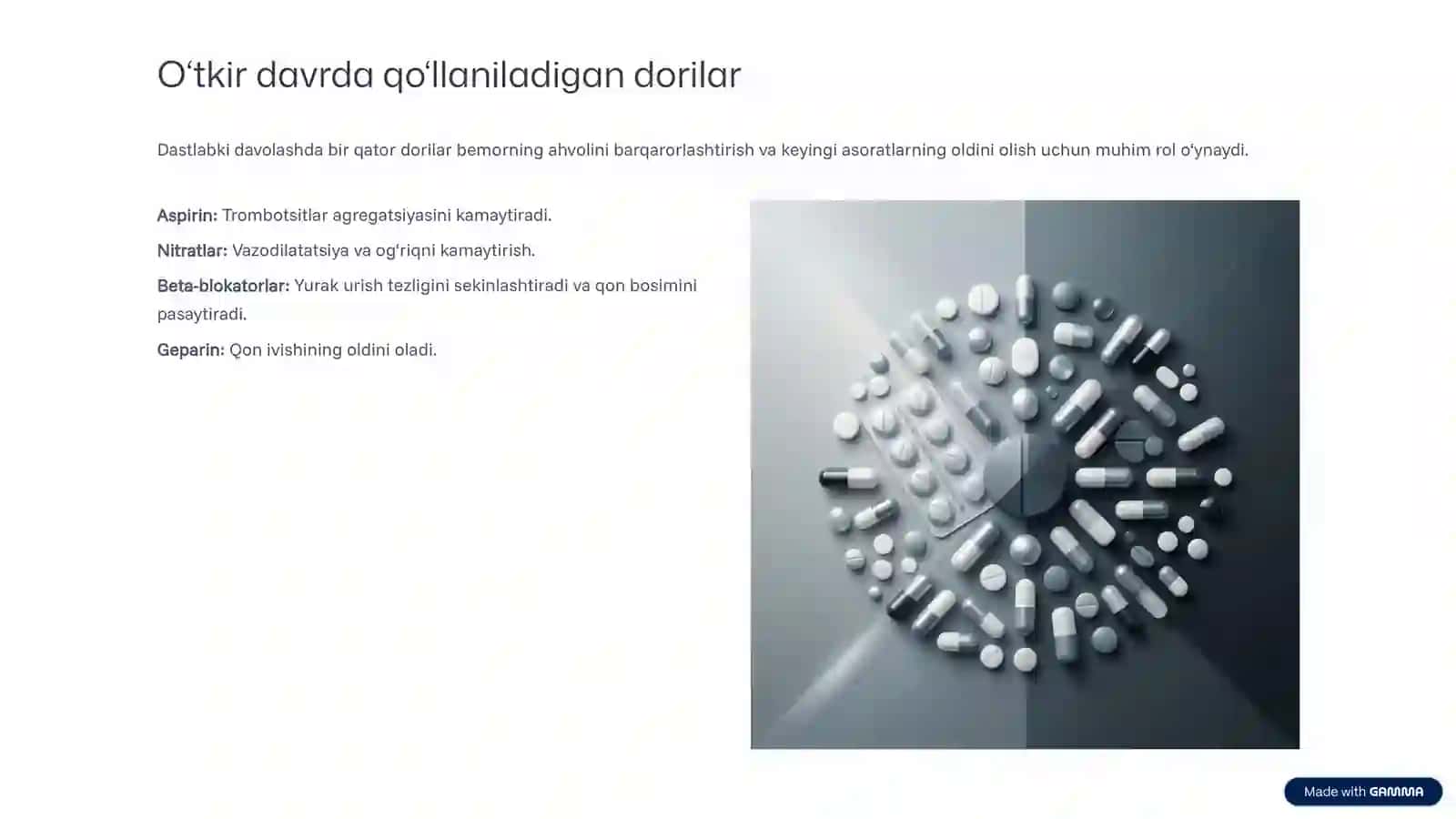 Miokard infarktini davolashda zamonaviy yondashuvlar 4