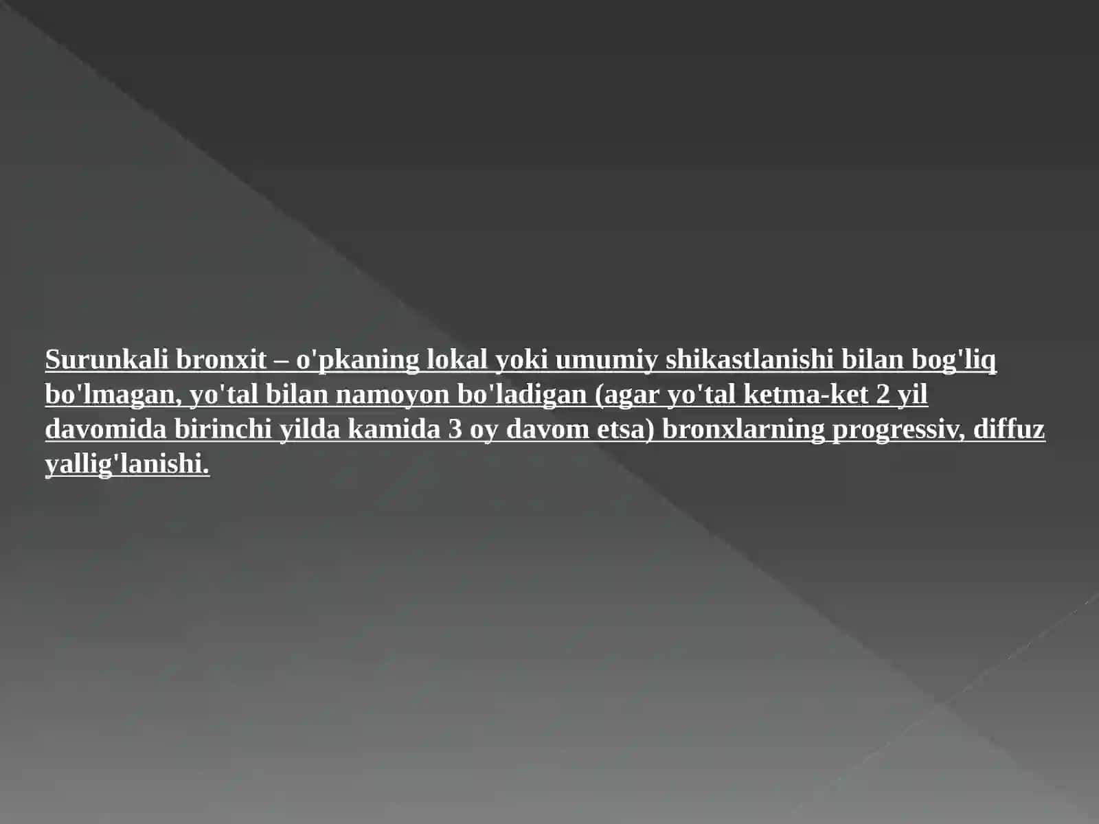 Nafas a'zolari kasalliklari - bronxit, astma va pnevmoniya 4