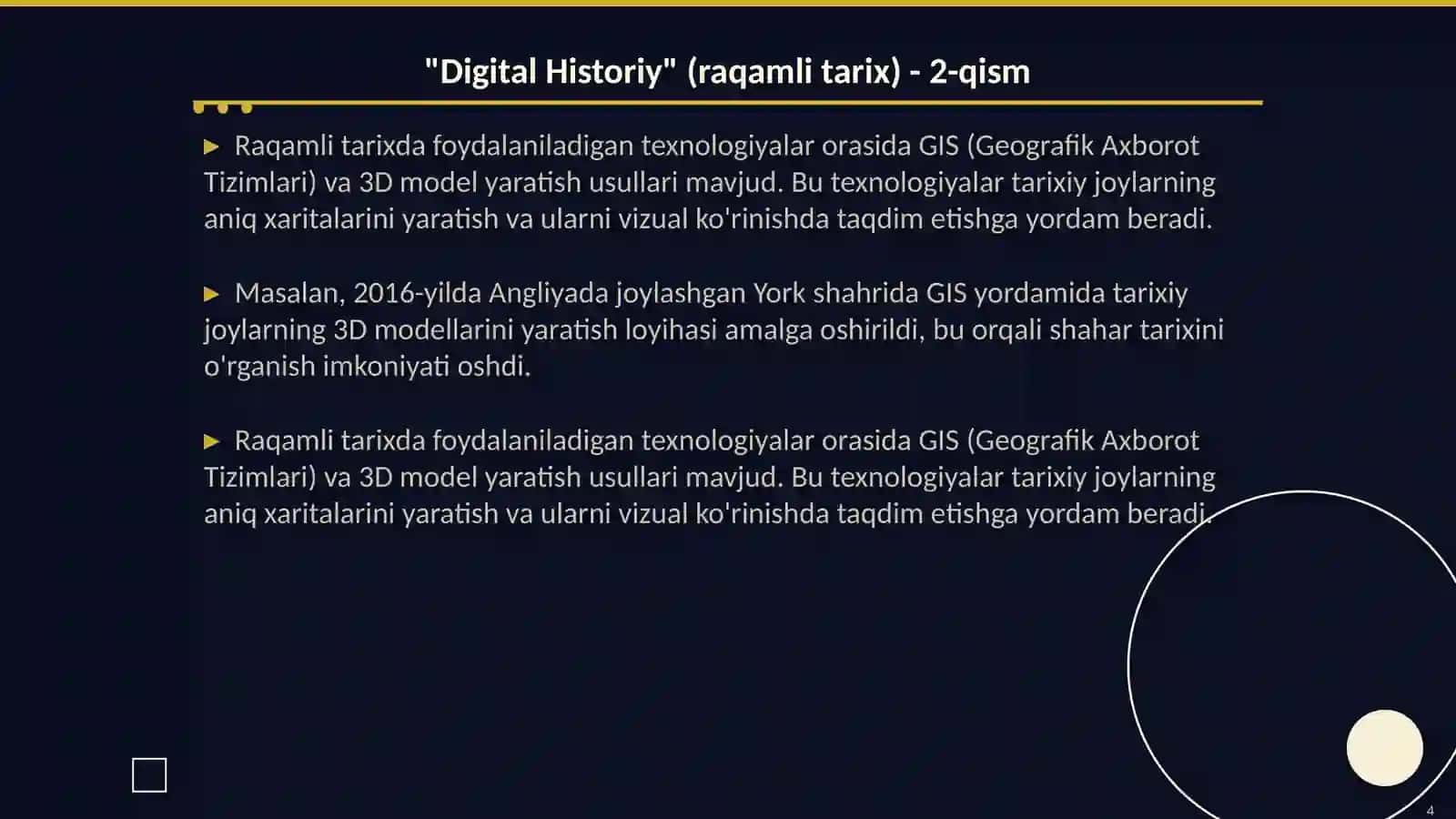 "Digital Historiy" (raqamli tarix) 4