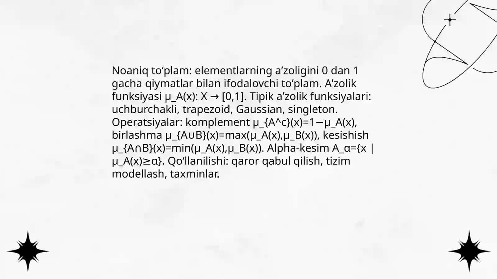 Qat'iymas mantiqqa asoslangan tizimlar 4