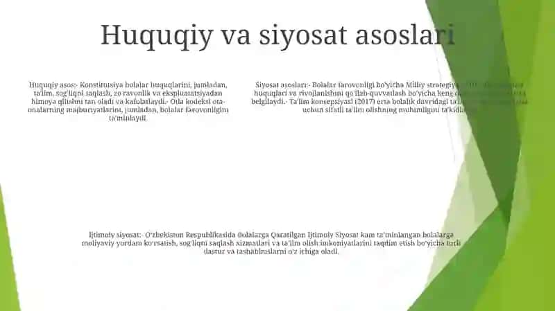 Bolalarga Qaratilgan Ijtimoiy Siyosat 4