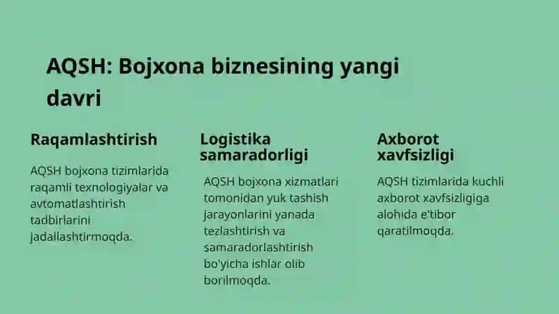 Bojxona ishi bo’yicha Aqsh va Yevropa tajribasi 4