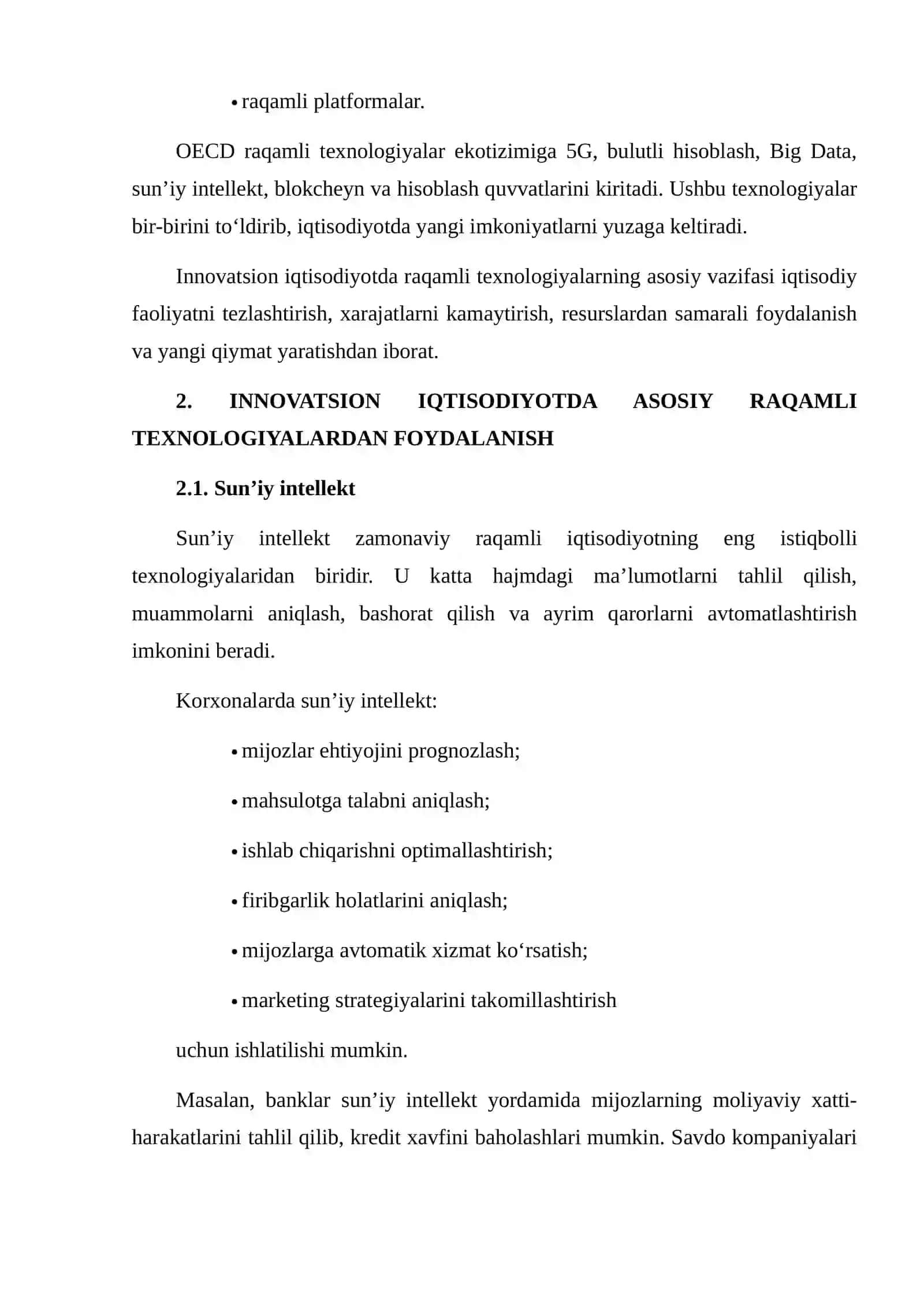 Innovatsion iqtisodiyotda raqamli texnologiyalardan foydalanish 4