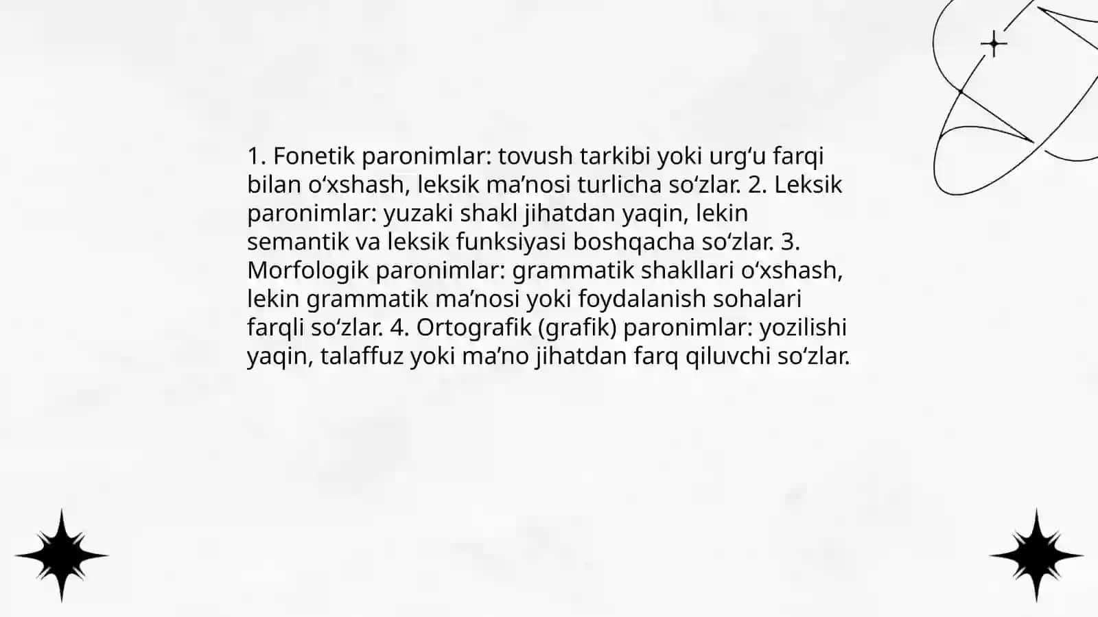 Paronim soʻzlar va eskirgan soʻzlar 4