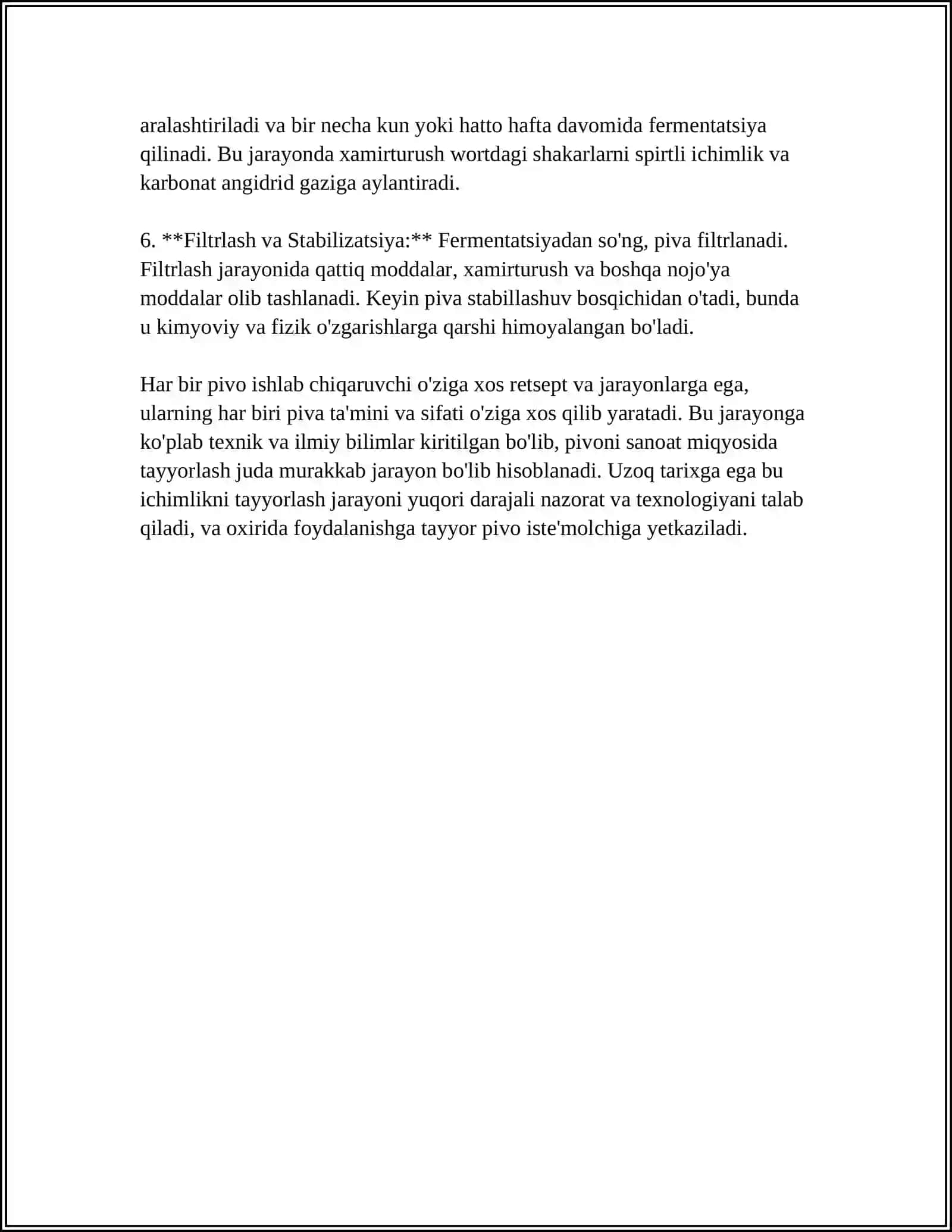 PIVA ISHLAB CHIQARISH TEXNOLOGIK TIZIMI 4
