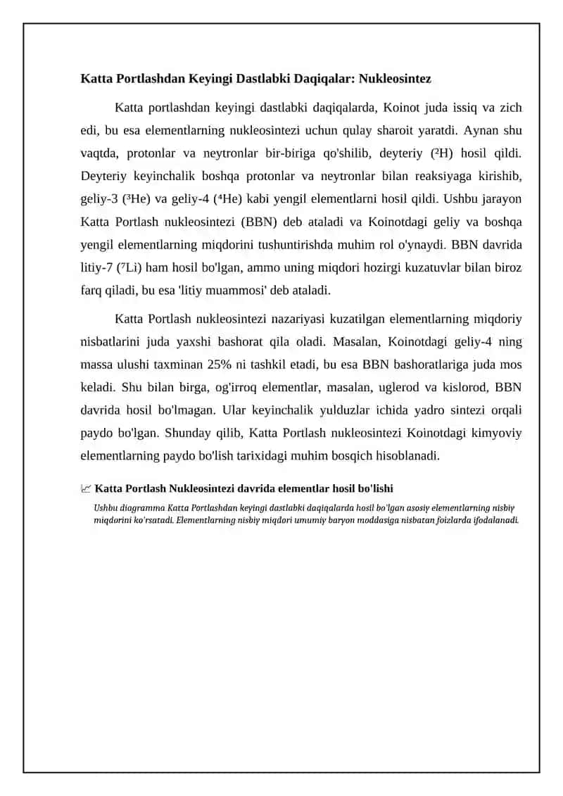 Koinotning Tuzilmalargacha Evolyutsiyasi 4