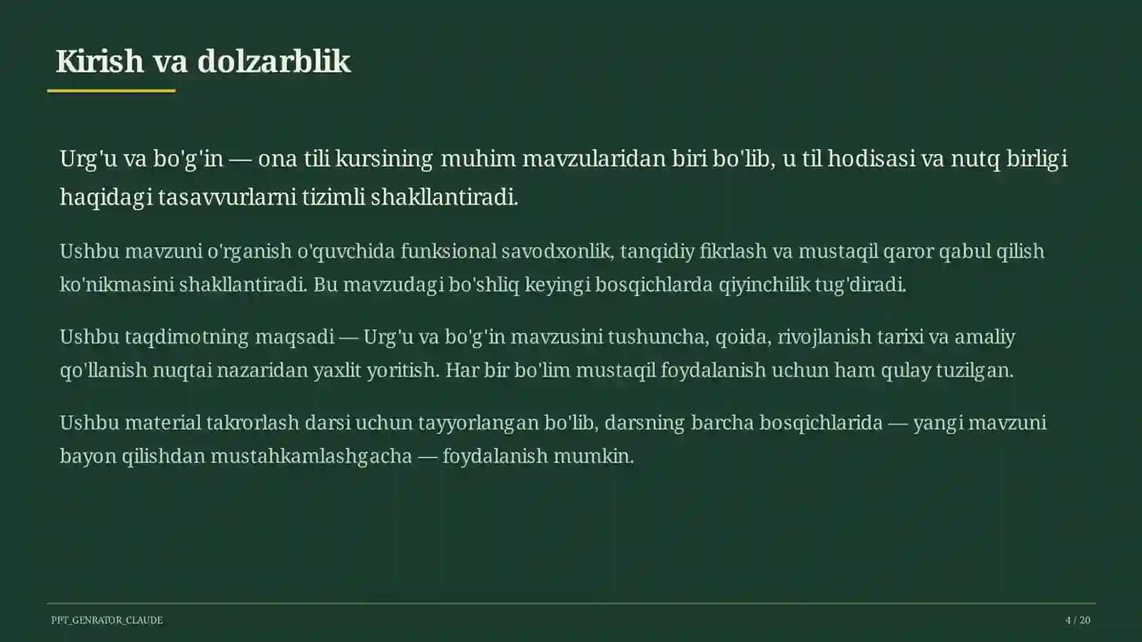 Urg'u va bo'g'in (5-sinf) 4