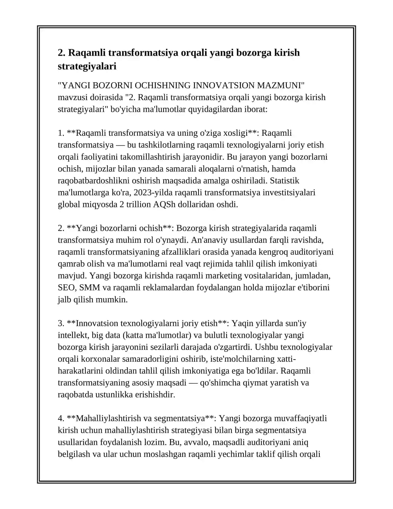 YANGI BOZORNI OCHISHNING INNOVATSION MAZMUNI 4