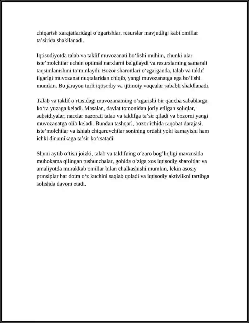 TALAB VA TAKLIFNING O’ZARO BOG’LIQLIGI 4