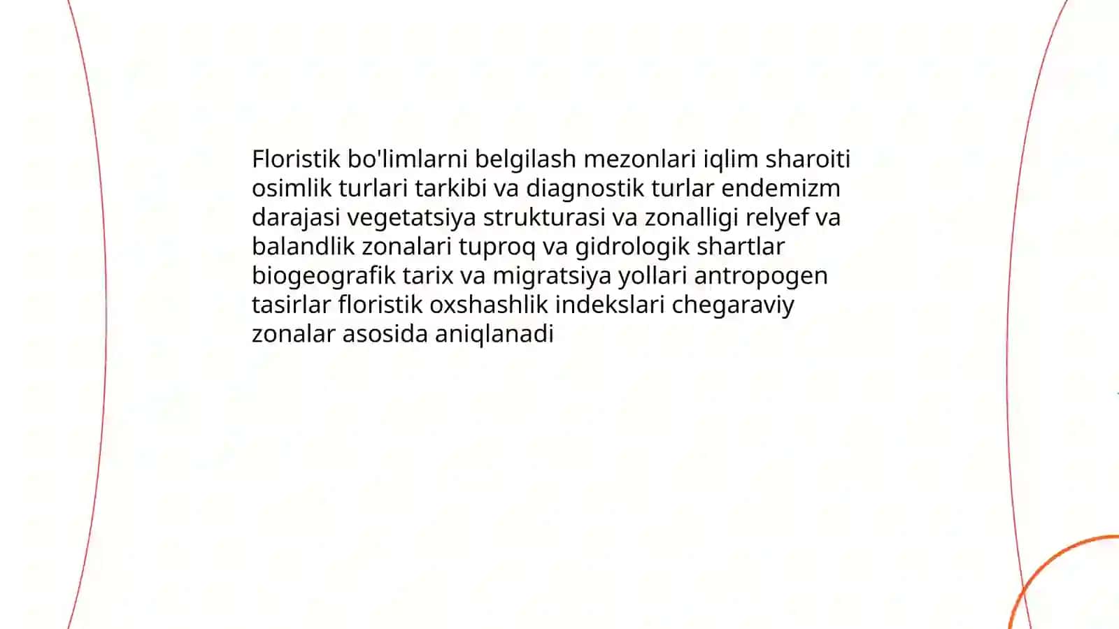 Floristik shox bo'limlar va ularning oblastlari 4