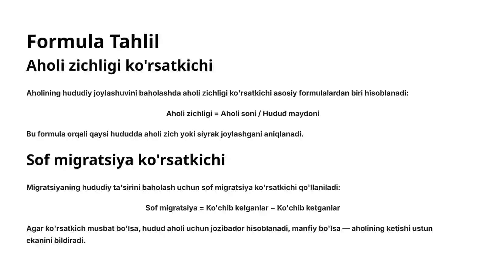 Aholining hududiy joylashuviga ta'sir ko'rsatuvchi omillar 4
