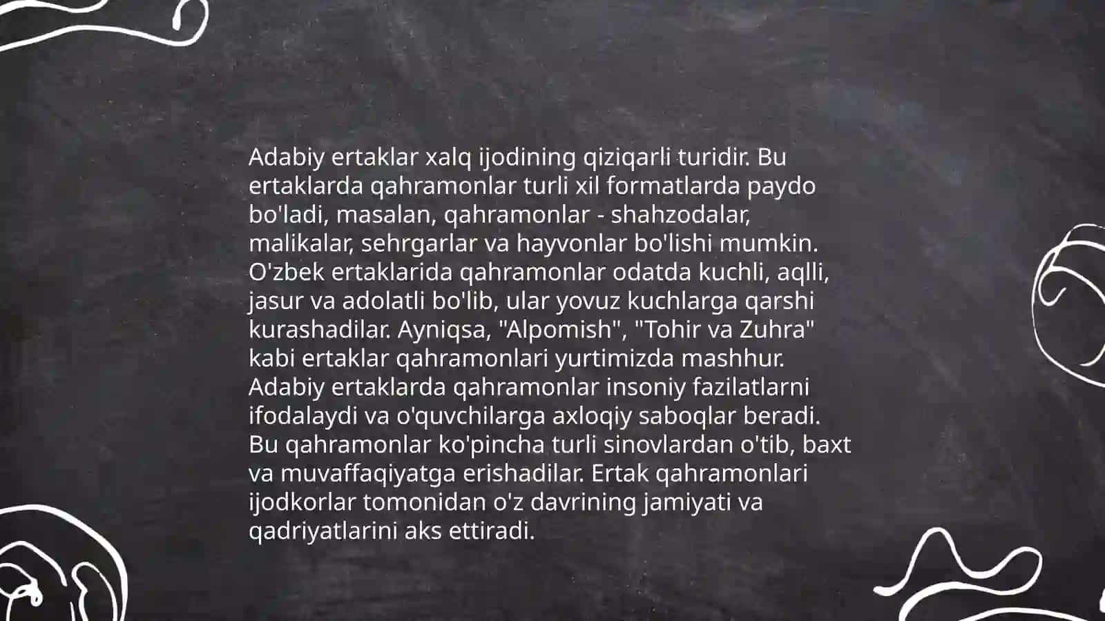 Adabiy ertakdagi obrazlar 4