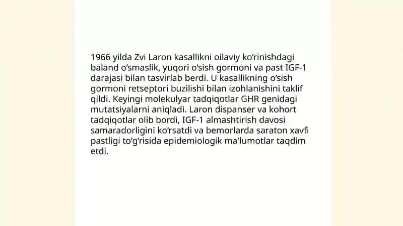 Laron sindromi 4