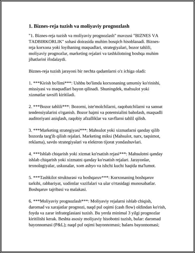 BIZNES VA TADBIRKORLIK 4
