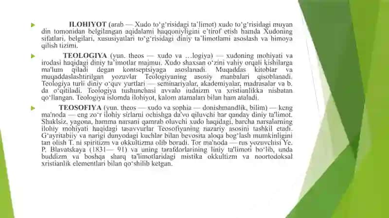 DINSHUNOSLIKFANINING PREDMETI,MAQSADI VA VAZIFALARI 4