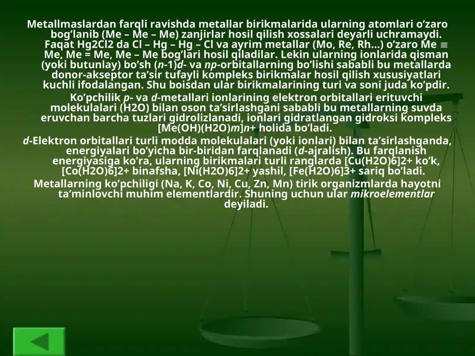 Metallar umumiy xossalari 4
