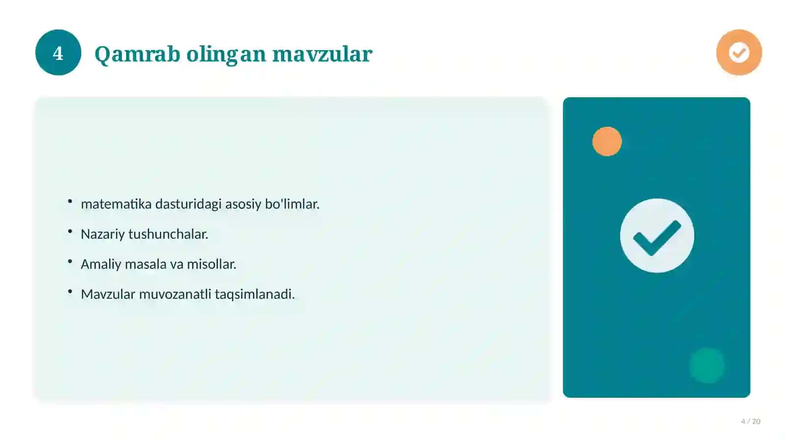 Ingliz tili fanidan 2-sinf: CHSB (chorak summativ baholash) 4