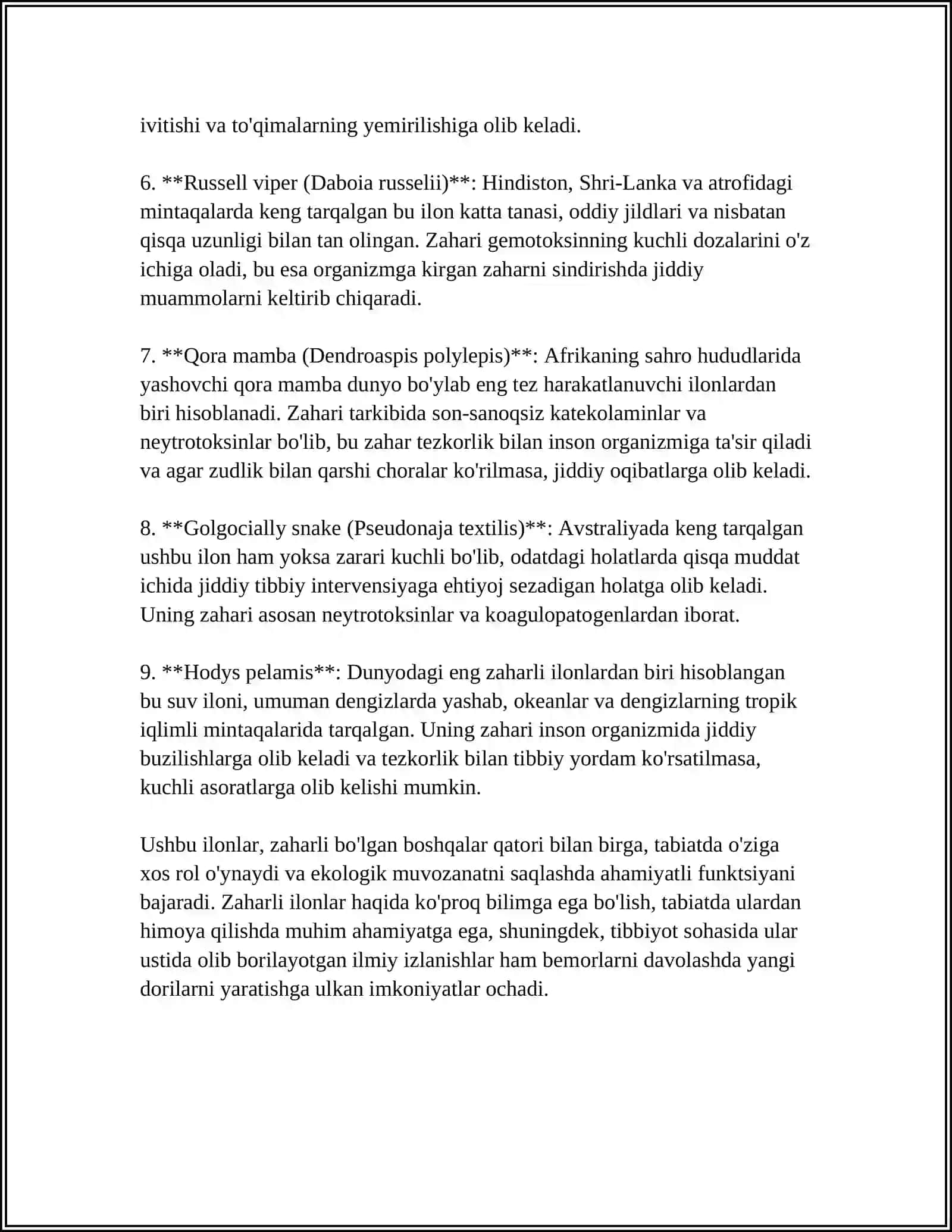 ZAHARLI HAYVONLAR 4