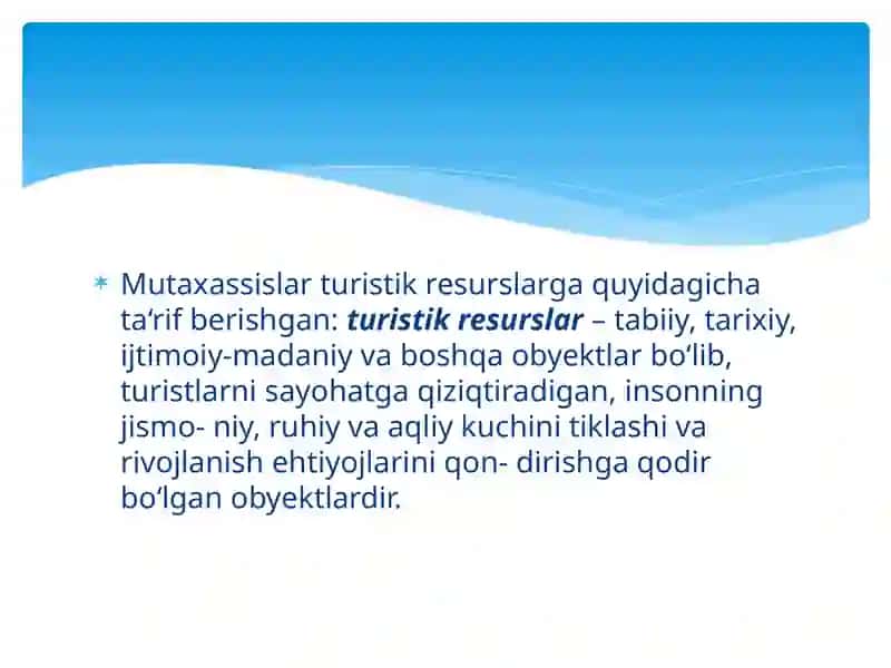 TURIZM SOHASINING RESURSLARI 4